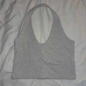 Brandy Melville Light Gray Halter Top